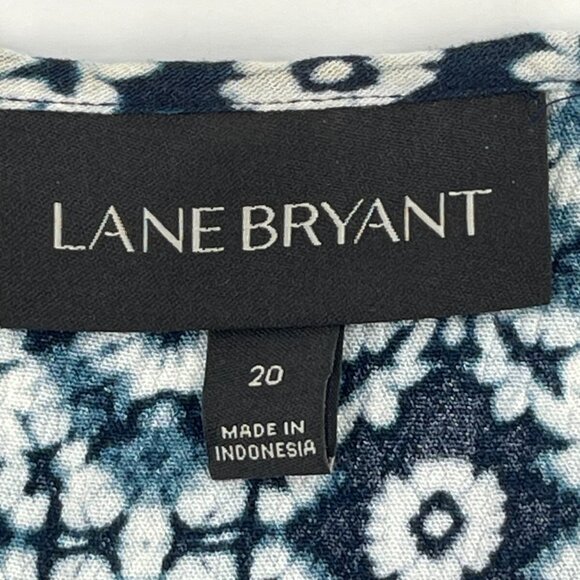 Lane Bryant Plus Short Sleeve Tasseled Tie Dye Pattern Shirt Top Blouse Size 20 - Picture 7 of 12